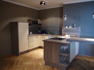 u-förmige Tischlerküche